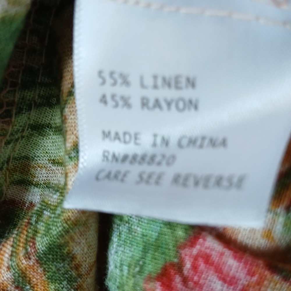 Cynthis Rowley Linen Blend Tropical Maxi Skirt Women's Small Resortwear … - Picture 5 of 6